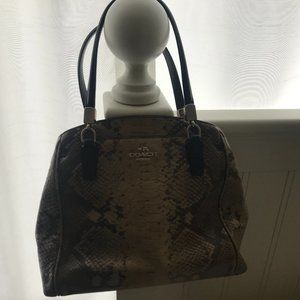 Coach bag, snake skin print